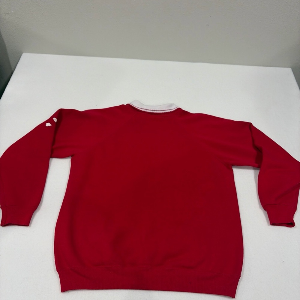 Vintage Sweatshirt 90s Morning Sun Popcorn 3D Puff Sweatshirt Hanes Red Large L - Picture 15 of 16